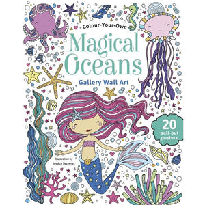 Magical Oceans Colour Your Own Gallery Wall Art by Jessica Secheret Softcover Book