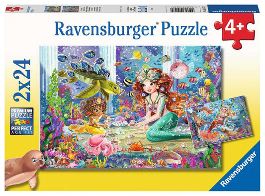 Ravensburger 2x24pc Jigsaw Puzzle Mermaid Tea Party