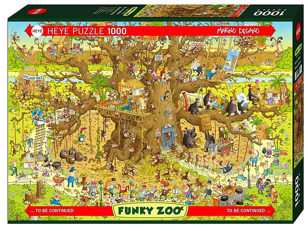Heye 1000pc Jigsaw Puzzle Funky Zoo Monkey Habitat