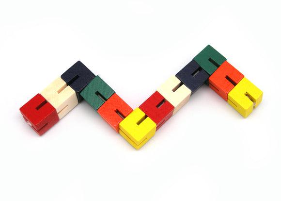 Wooden Twist And Lock Block Fidget Toy – Plato's Wonder. Create. Discover