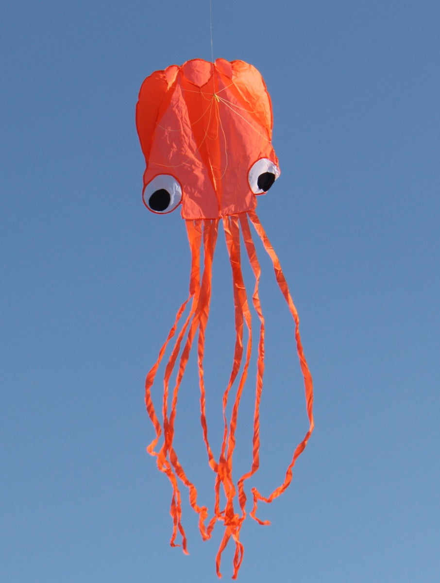 High As A Kite Single Line Kite Octopus Orange or Blue