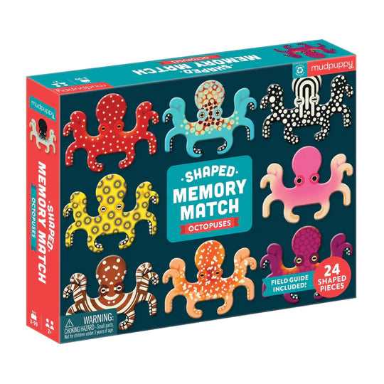 Mudpuppy 24pc Shaped Memory Match Octopus