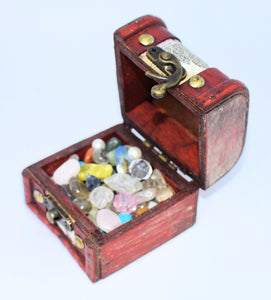 Treasure Chest Pirate With Stones and Coins