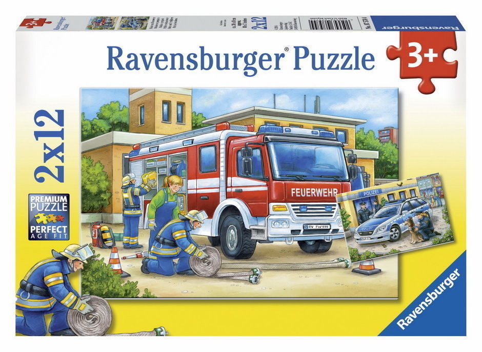 Ravensburger 2x12pc Jigsaw Puzzle Police And Firefighters
