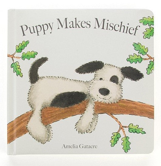Jellycat Hardcover Book Puppy Makes Mischief By Amelia Gatacre