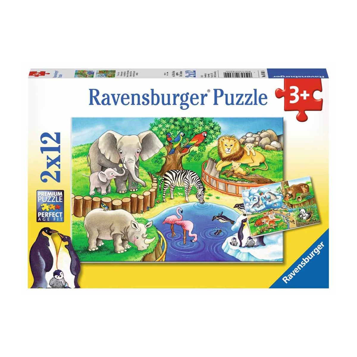 Ravensburger 2x12pc Jigsaw Puzzle Animals In The Zoo