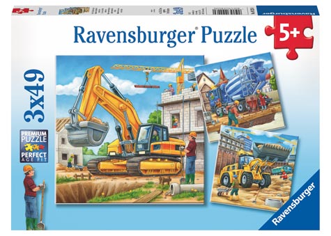 Ravensburger 3x49pc Jigsaw Puzzle Construction Vehicle