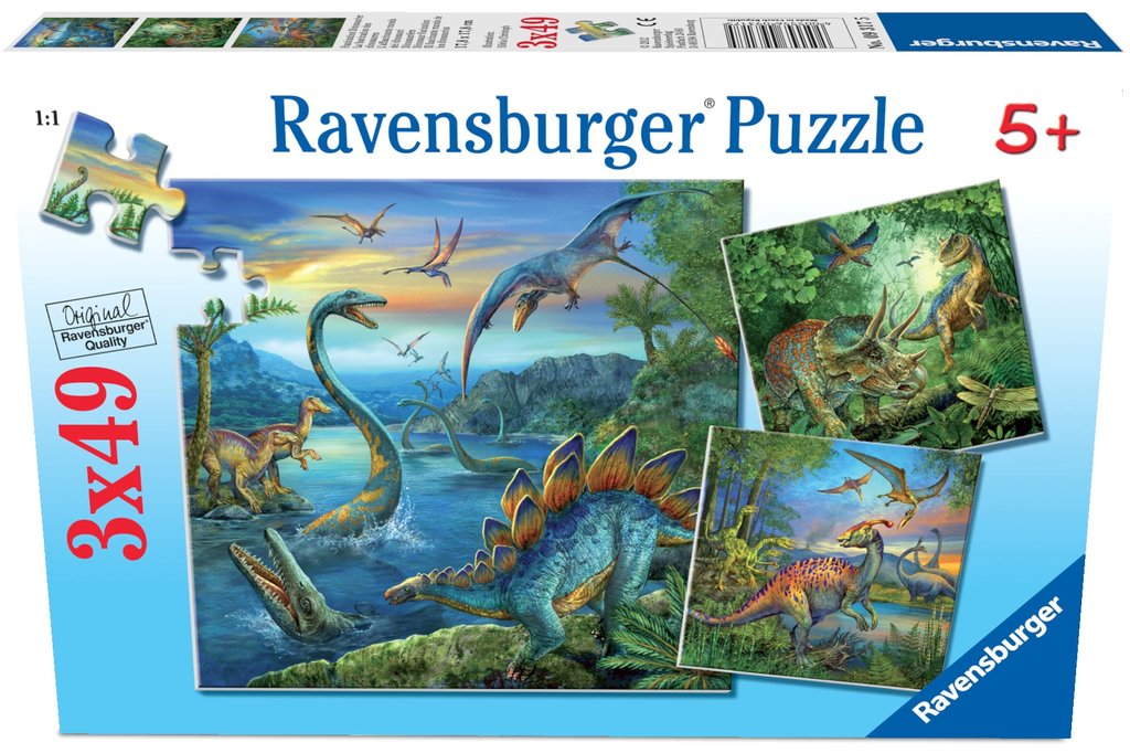Ravensburger 3x49pc Jigsaw Puzzle Dinosaur Fascination