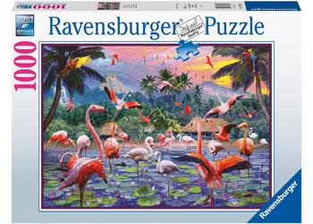 Ravensburger 1000pc Jigsaw Puzzle Pink Flamingos