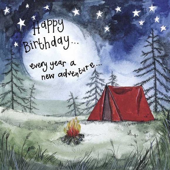 Alex Clark Greeting Card Red Tent Birthday
