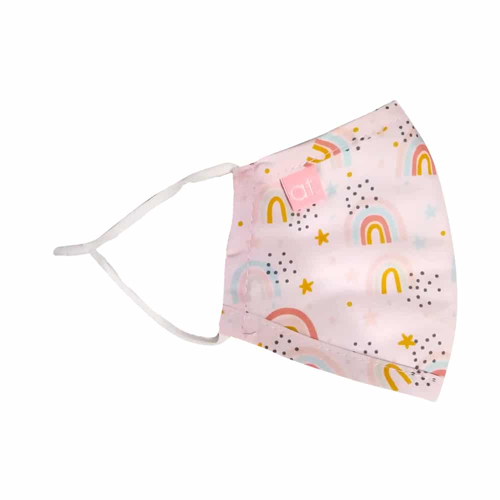 Annabel Trends Face Mask Kids 3 Ply Washable Kids Pink Rainbow