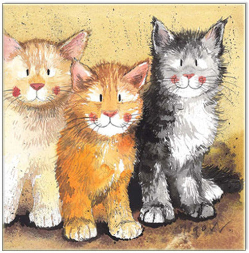 Alex Clark Greeting Card Cat Rodger, Dodger & Tinkerbell