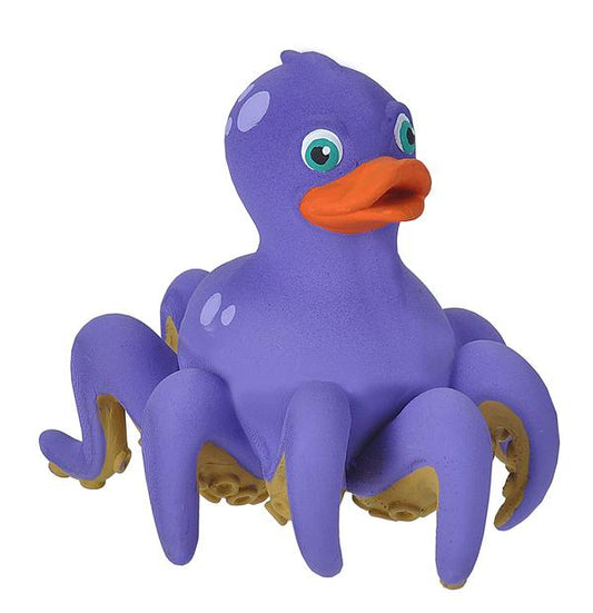 Wild Republic Rubber Duck Octopus Purple Bath Toy