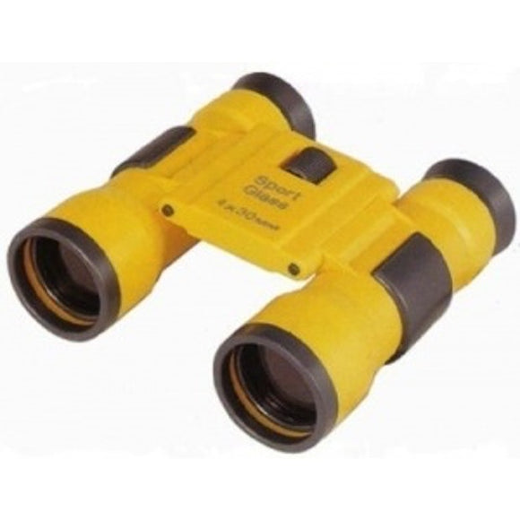 Binoculars Safari Foldable Yellow with Adjustable Distance 4x30mm