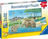 Ravensburger 2x12pc Jigsaw Puzzle Baby Safari Animals