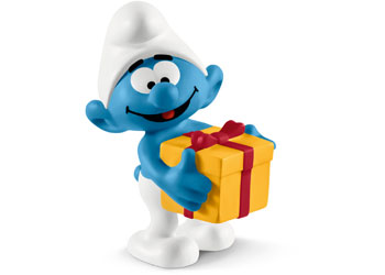 Schleich Smurf Figurine Smurf with Present