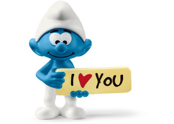 Schleich Smurf Figurine I Love You Smurf