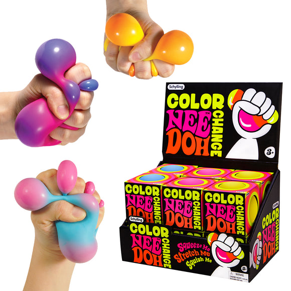 NeeDoh Colour Changing Squeezy Ball in Fluro Colours