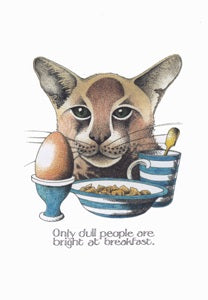 Simon Drew Greeting Card Dull