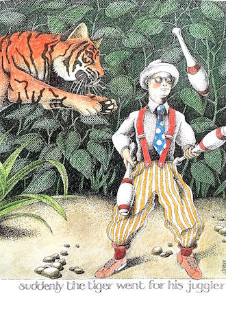 Simon Drew Greeting Card Juggler