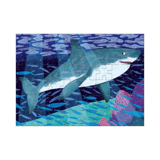 Mudpuppy 48pc Mini Jigsaw Puzzle Great White Shark