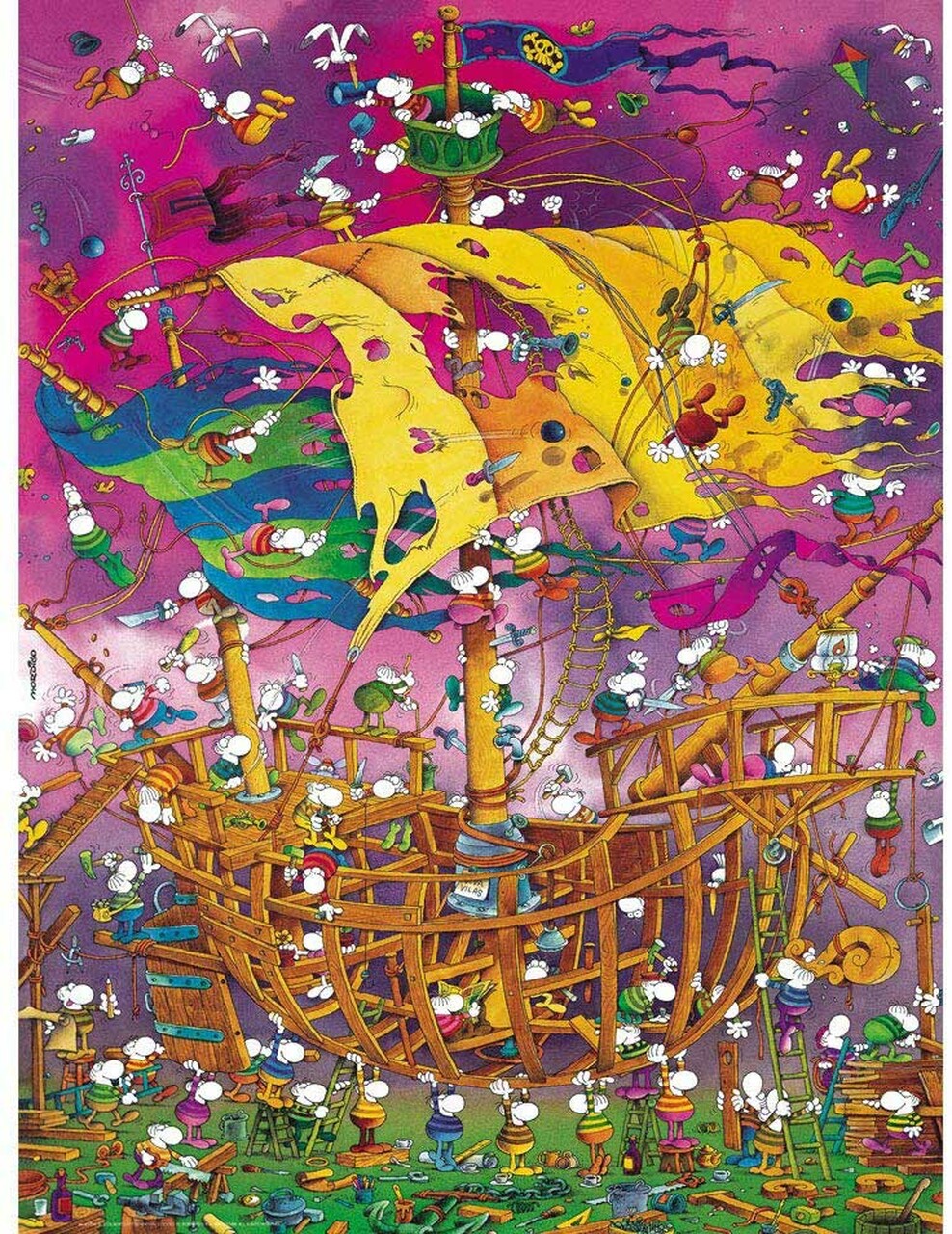 Heye Triangular 1500pc Jigsaw Puzzle Mordillo Save The Ship!