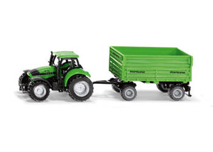 Siku Deutz-Fahr With Fortuna 4 Wheel Trailer