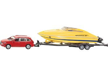 Siku Car with Motorboat