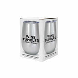 Annabel Trends Wine Tumbler Double Walled Stainless Steel Metallic Silver 295ml