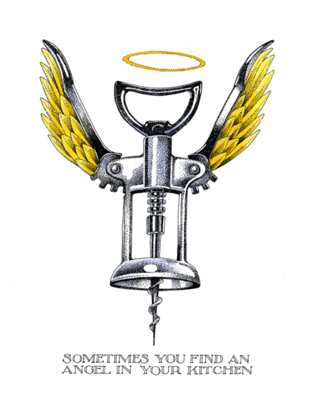 Simon Drew Greeting Card Kitchen Angel