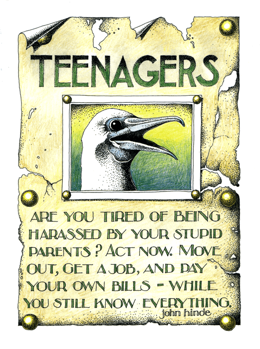 Simon Drew Greeting Card Teenagers