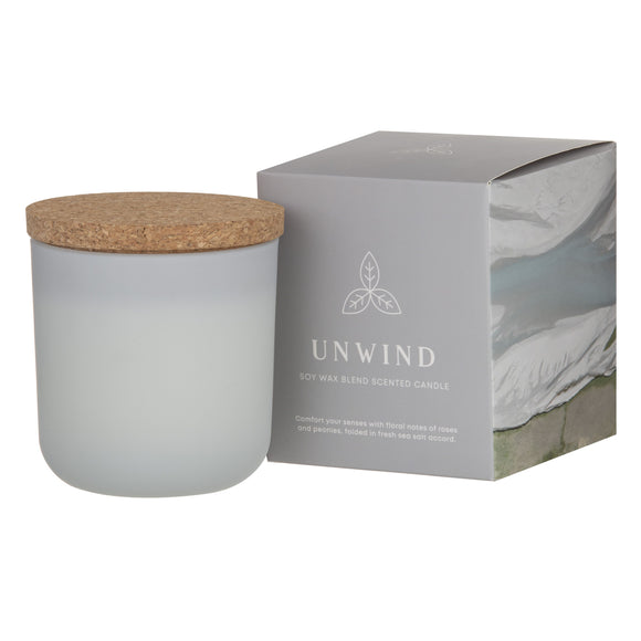 Amalfi Unwind Scented Candle Jar in Grey