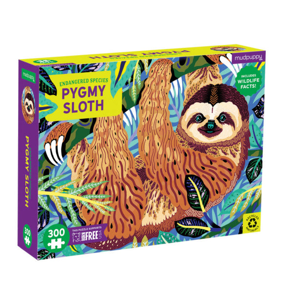 Mudpuppy 300pc Jigsaw Puzzle Endangered Species Pygmy Sloth