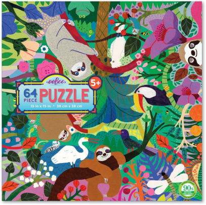 eeBoo 64pc Jigsaw Puzzle Sloth At Play