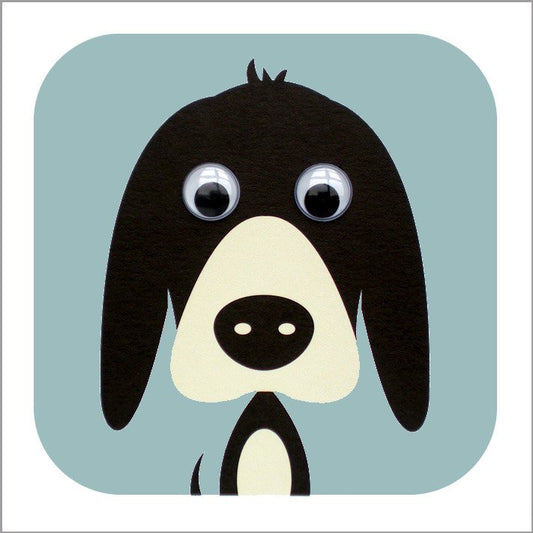 Greeting Card Googly Eyes Donnie Dog