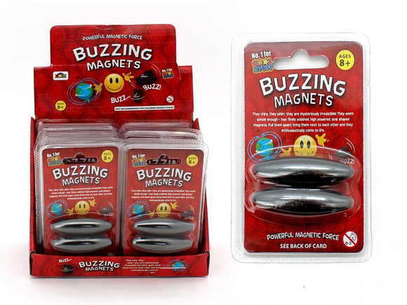 2pc Buzzing Magnets Powerful Magnetic Force in Red Blisterpack