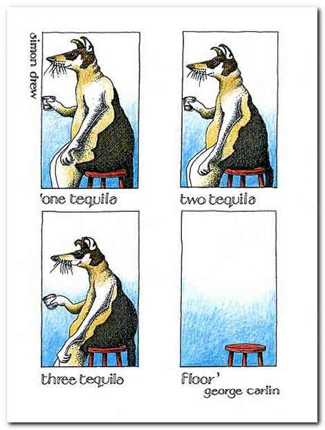 Simon Drew Greeting Card Tequila