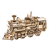 3D Mechanical Gears Locomotive Train Wooden Construction Kit