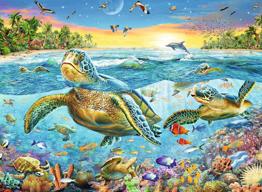 Ravensburger 100pc Jigsaw Puzzle Swim with Sea Turtles