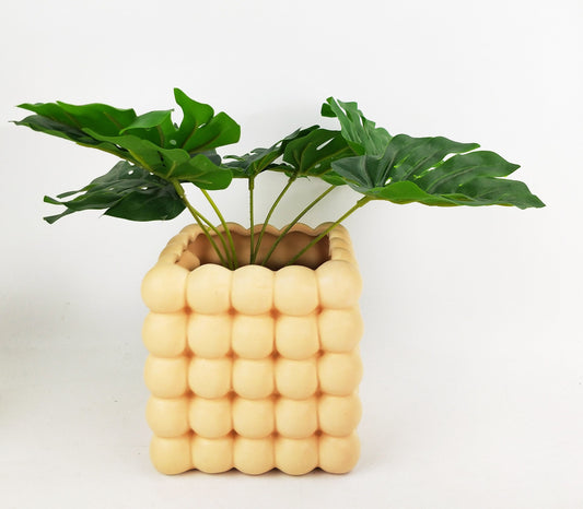 Planter Pot Addie Bubble Textured Sand Small 13cm