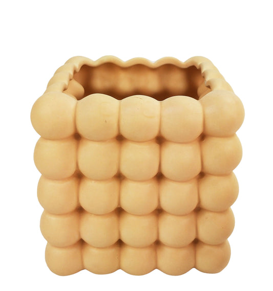 Planter Pot Addie Bubble Textured Sand Small 13cm