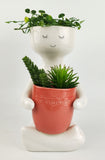 Planter Pot Person Holding Pot Berry Medium 20cm High