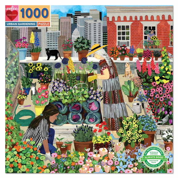 eeBoo 1000pc Jigsaw Puzzle Urban Garden