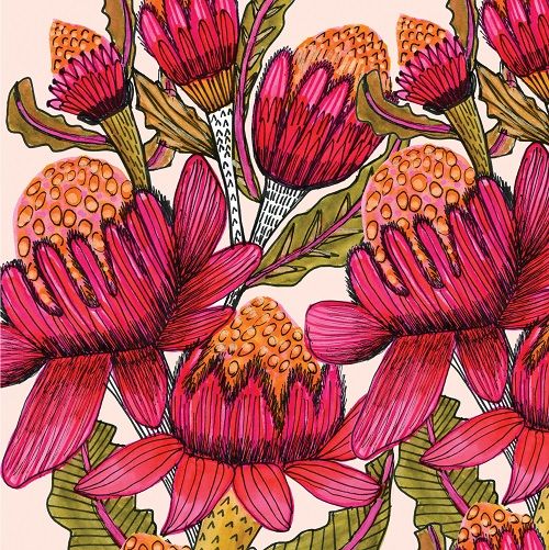 Kirsten Katz Greeting Card Waratahs