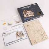 3D Mechanical Gears Marble Run Parkour Wooden Construction Kit