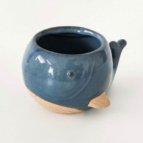 Planter Whale Dark Blue Medium 7cm