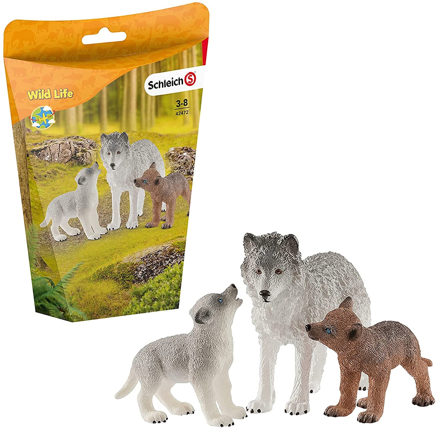 Schleich Wild Animal Figurine Wolf Mother and Pups