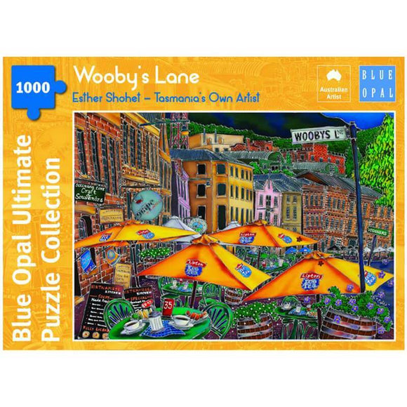 Blue Opal 1000pc Jigsaw Puzzle Woobys Lane by Esther Shohet